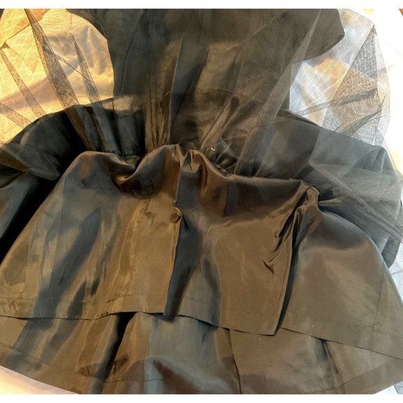 Morton Myles Gorgeous Black Vintage Dress Bows Rhinestones Size 10 Short Sleeve - Picture 8 of 14